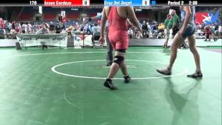 Fargo 2012 170 Round 2 Jason Cardozo Virginia vs Cruz Del Angel Washington [upl. by Annaitsirhc361]