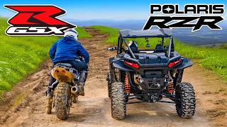 Offroad Super Bike v Polaris RZR DRAG RACE [upl. by Chalmers260]