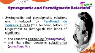 Syntagmatic and Paradigmatic Relationship in Linguistics [upl. by Cacie]