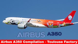 AIRBUS A350 Compilation include Sichuan Airl Turkish Airl Air France 2024 [upl. by Aninay756]