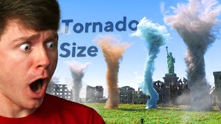 Reacting to BIGGEST TORNADOS the SIZE COMPARISON [upl. by Edgell]