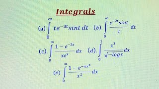 Five Most important integrals Important concept from Laplace transform and Leibnitz Integral Rule [upl. by Aihsek]