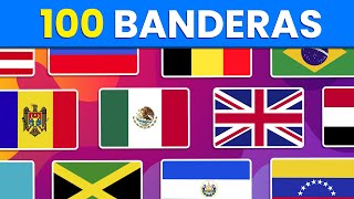 Adivina 101 Países por su Bandera 🚩🤓 Banderas del Mundo  ¿Cuántas Reconoces 🤔✅ [upl. by Zoellick547]