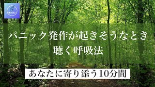 【10分で落ち着く】パニック発作・過呼吸になりそうなとき聴いてください｜一緒に行う呼吸法 [upl. by Anhej]