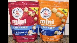 Voortman Bakery Sugar Free Iced Oatmeal amp Vanilla Shortbread Mini Cookies Review [upl. by Walczak]