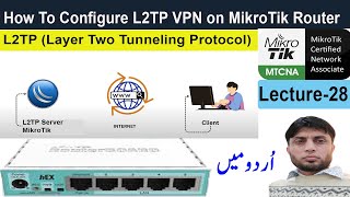 How To Configure L2TP VPN on MikroTik Router  MTCNA  Lecture28 [upl. by Maurie]