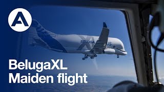 First flight of Airbus BelugaXL [upl. by Garlan422]