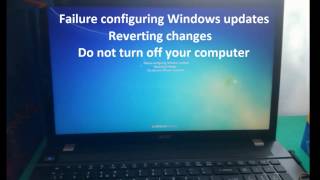 Failure configuring windows updates reverting changes screen stuck fix [upl. by Yrag18]