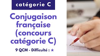 Conjugaison française concours catégorie C  9 QCM faciles [upl. by Ebbarta]