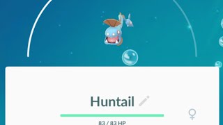 Evolving Clamperl to Huntail in Pokemon Go [upl. by Maxantia]