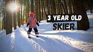 Toddler Skiing  3 Year Old Ski Buddy [upl. by Maurits]