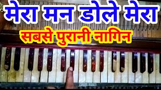 nagin dhun Mera man Dole Mera Tan Dole harmonium notes [upl. by Hairam]