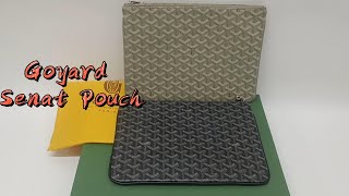 Goyard Senat Pouch Unboxing and close looking [upl. by Nashbar937]