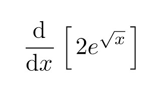 Derivative of 2esqrtx [upl. by Ffoeg808]