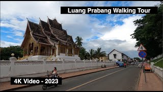 Luang Prabang Laos Walking Tour  4K Video  2023 [upl. by Ahsinyd365]