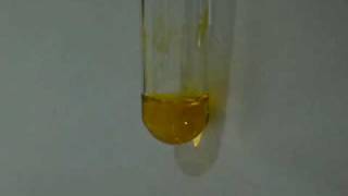 Mixing potassium dichromate and sodium hydroxide [upl. by Bertina]