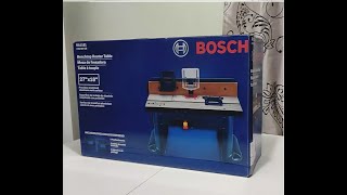 Bosch RA1181 Router Table Unboxing and Review  RA1129 RA1100  1617EVSPK  Brass Template Guides [upl. by Eedebez]