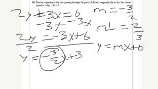 NYS Geometry Regents Review Video Equation of a Line and Slope [upl. by Ojimmas]