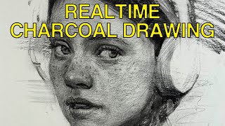 Realtime Charcoal Drawing 162 [upl. by Joly920]