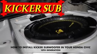 How to install aftermarket subwoofer Honda Civic Sedan 10th gen [upl. by Neelyam]