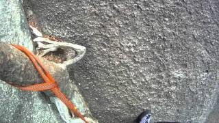 Climbing pitch 2 of The Great Arch  Stone Mountain NC [upl. by Russia704]