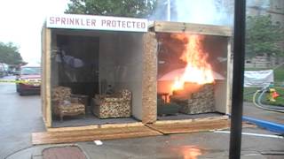 Home Fire Sprinkler Demonstration [upl. by Brand]