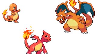 Pokemon Fire Red Charmander Evolves to Charmeleon and Charizard [upl. by Sugden]