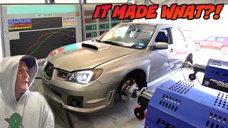 MY 06 Subaru WRX STI Made SHOCKING HORSEPOWER On The DYNO  STOCK 200000 MILES [upl. by Arrehs]