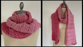 Écharpe au crochet avec 1 seule pelote tuto pour droitiers [upl. by Eiuqram]