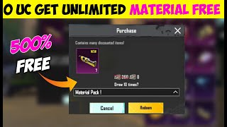 0 Uc Get unlimited free Material  How To Get Free Materials  Bgmi Free Material  Free Materal [upl. by Aihsei263]