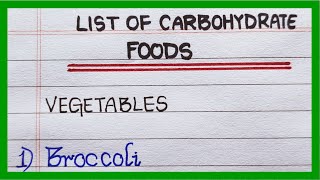 List of Carbohydrate Foods  10  20 examples of Carbohydrate food  Names of Carbohydrate food [upl. by Kreg]