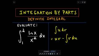 ❖ Integration by Parts  Definite Integral ❖ [upl. by Eiralc]