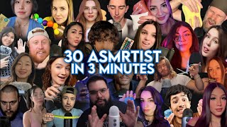 ASMR 30 Asmrtist in 3 Minutes  Fast ASMR Compilation [upl. by Iow]