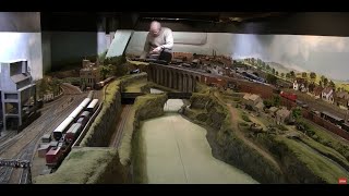 Incredible huge model railway layout in a basement [upl. by Caputto]