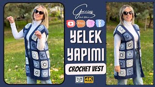 YELEK YAPIMI  CROCHET VEST [upl. by Nnanaej]