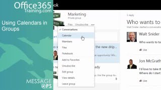 Office 365 Groups  Using Calendars in Groups [upl. by Kcyrred644]