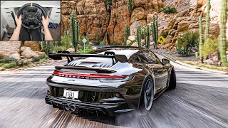 Porsche 911 GT3  Forza Horizon 5 Steering Wheel  Shifter Gameplay [upl. by Budding120]