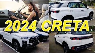 2024 Ki NEW HYUNDAI CRETA IS HERE  SX VARIANT OF HYUNDAI CRETA FACELIFT 2024  NEW CRETA WHITE 2024 [upl. by Hosea]