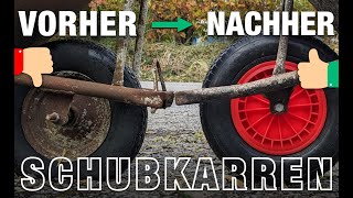 Schubkarrenrad wechseln  Reifen und Schlauch Komplettes Tutorial 🛞💚🛠️ [upl. by Gervase349]