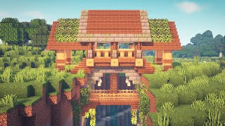 Minecraft  How to Build a Ravine House [upl. by Ylrebmyk65]