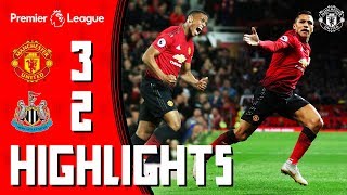 Highlights  Manchester United 32 Newcastle  Mata Martial amp Alexis Seal Comeback Win for the Reds [upl. by Anaehr]