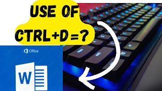 Uses Of CtrlD In MS Word  MS Word Shortcut Keys  Learn All Keyboard Shortcut Keys [upl. by Aicil]