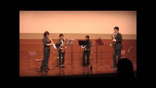 Tsukuba Saxophone Quartet  Takashi Yoshimatsu  Atom Hearts Club Quartet [upl. by Enelyw]