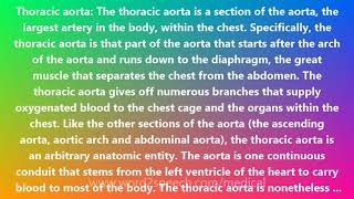 Thoracic aorta  Medical Meaning and Pronunciation [upl. by Sheila]