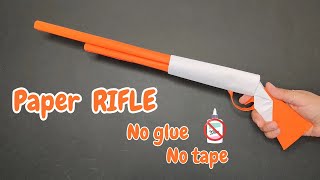 Paper RIFLE gun crafting a stunning paper rifle without glue or tape [upl. by Ajiam]