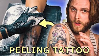 How To PROPERLY Wash A PEELING TATTOO  Important [upl. by Anwahsit479]