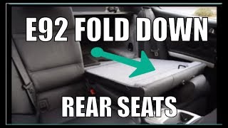 How to Fold Down Rear Seats of BMW 335i [upl. by Jarret667]