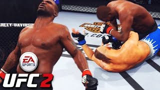 Rampage Jackson Giving Concussions RAW POWER EA Sports UFC 2 Online Gameplay [upl. by Asilak]