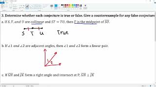 Determine Conjecture as true or false using Counterexamples Question 3 [upl. by Moises]