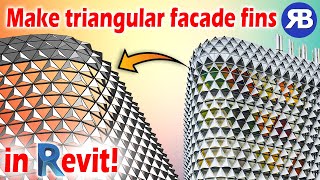 Revit Snippet Create Parametric Façade with Triangle Fins [upl. by Hahnke]